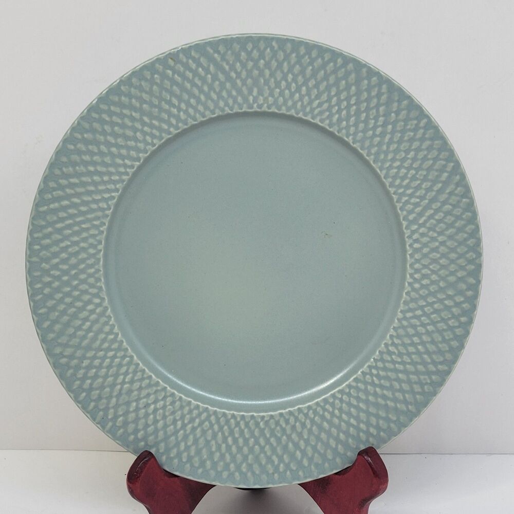 Wedgwood Stoneweave Sage 9 1/2" Green Salad Plate GUC Made In Japan